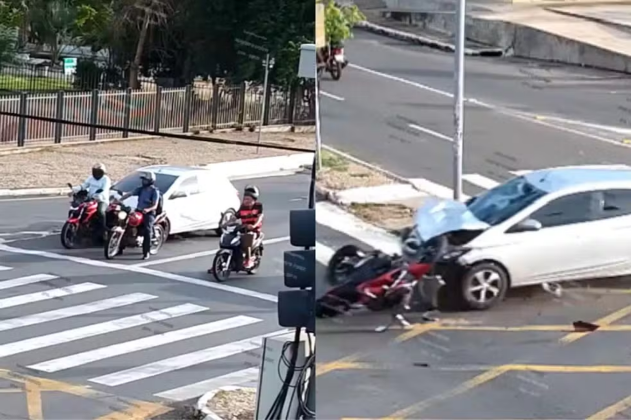 Novo vídeo revela atropelamento que matou motociclista parado em semáforo no Centro-Sul de Teresina 1 Novo vídeo revela atropelamento que matou motociclista parado em semáforo no Centro-Sul de Teresina
