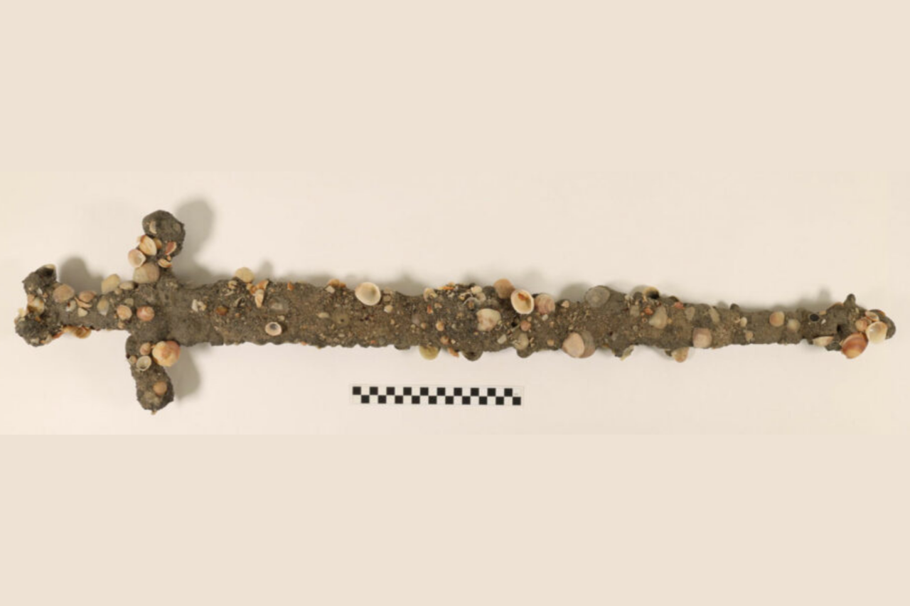 Espada medieval das Cruzadas é recuperada no litoral de Israel 1 Espada medieval das Cruzadas é recuperada no litoral de Israel