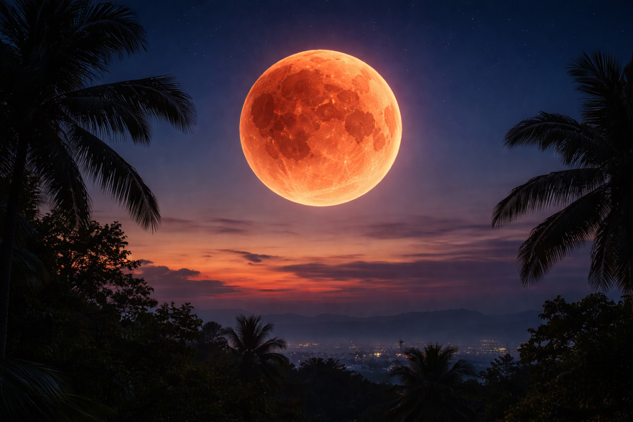 Lua de Sangue 2026: descubra o horário exato do eclipse lunar total e saiba se será visível no Brasil 1 lua de sangue