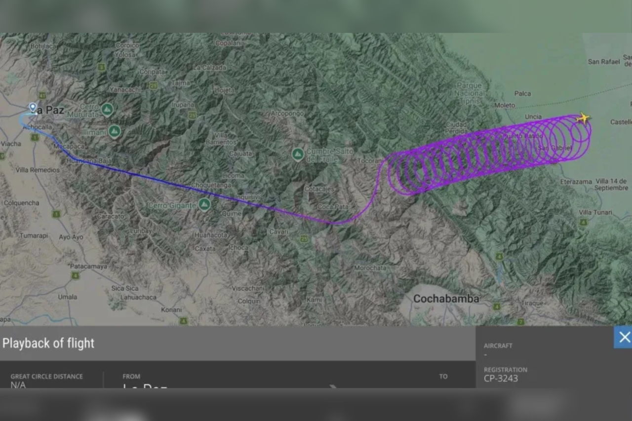 Avião perde contato, voa por duas horas em círculos e cai na Bolívia 3 Heloisa L 39 1
