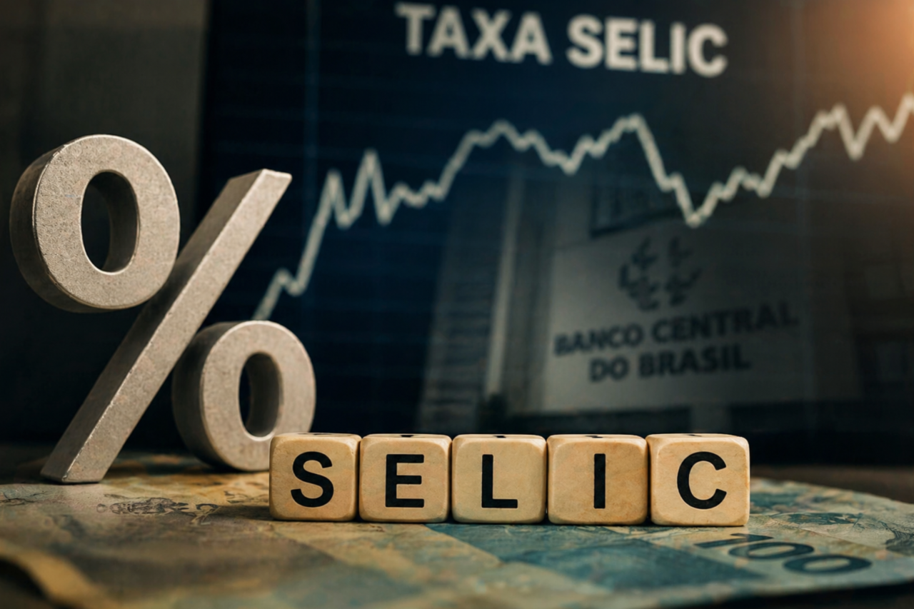 Projeção da taxa Selic para 2026 permanece em 13%, segundo relatório Focus, em meio a incertezas econômicas e expectativa de decisão do Copom.