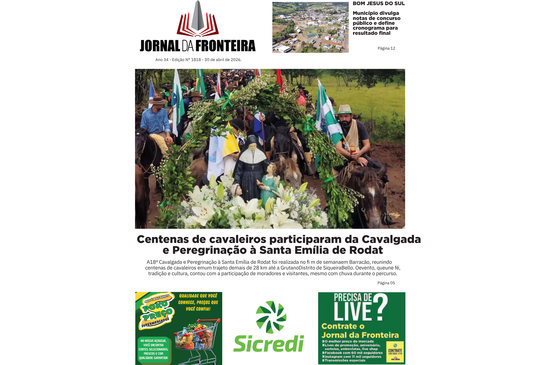 Edição 1820 – quinta 30 de abril de 2026