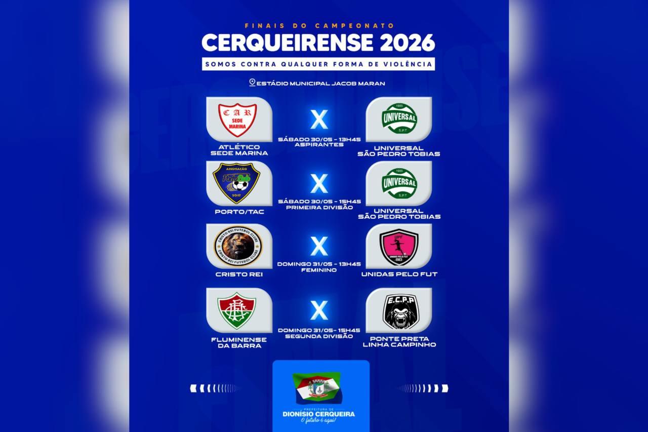 Finais do Cerqueirense 2026 acontecem no fim de semana no Jacob Maran