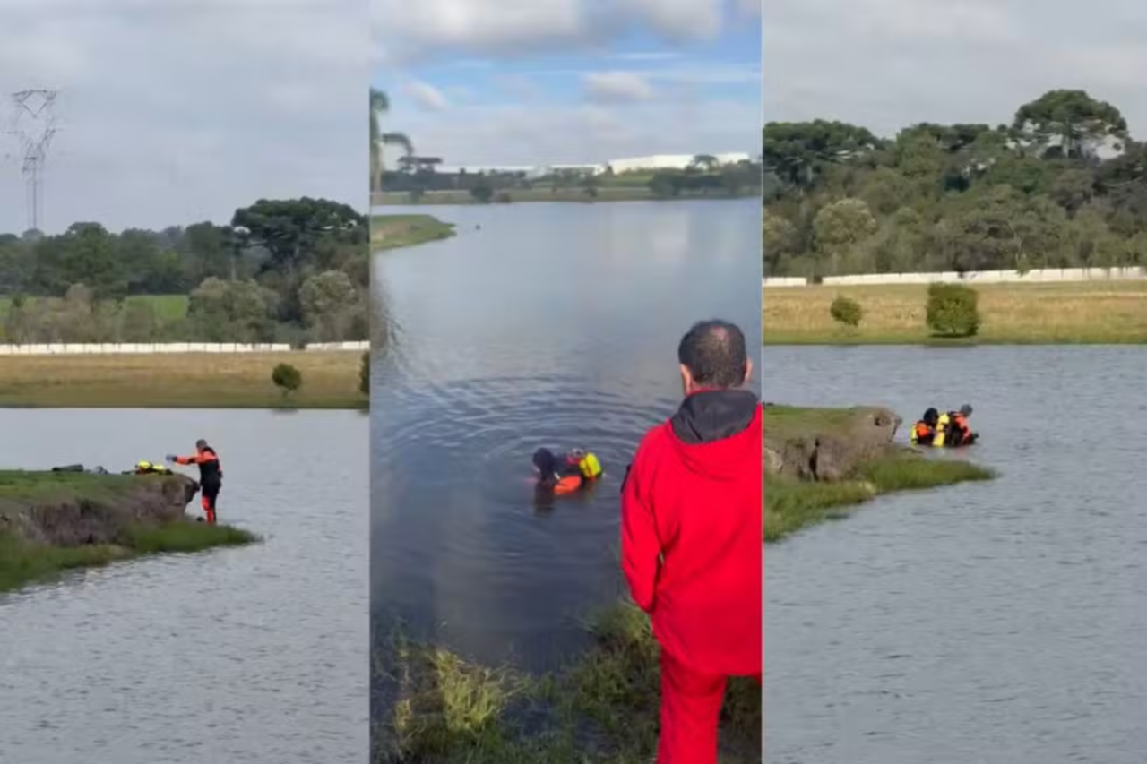 Dois homens morrem após barco afundar em lagoa na Grande Curitiba 9 Dois homens morrem após barco afundar em lagoa na Grande Curitiba