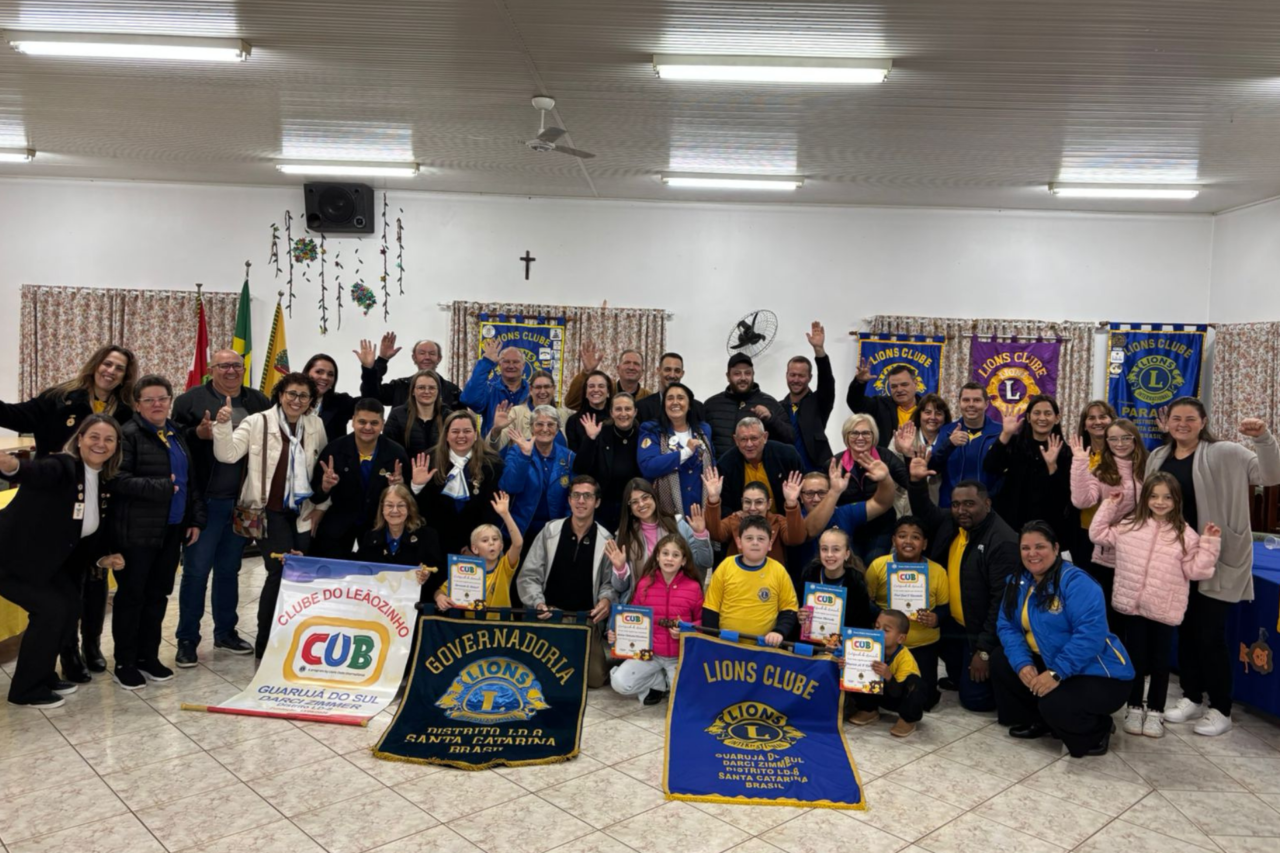 Grande encontro regional do Lions Clube marca posse de Leãozinhos e nova diretoria em Guarujá do Sul 1 Grande encontro regional do Lions Clube marca posse de Leãozinhos e nova diretoria em Guarujá do Sul