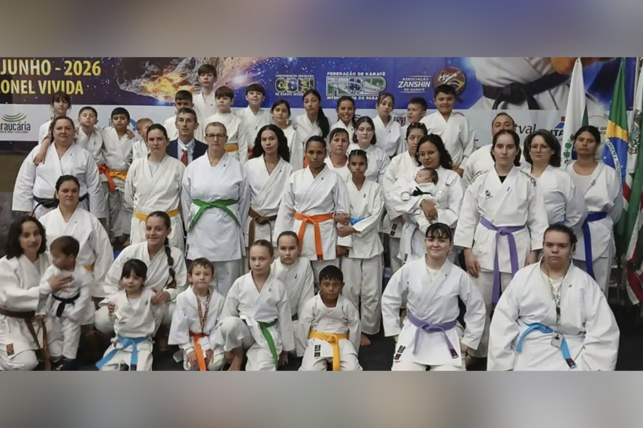 Equipe de Santo Antônio do Sudoeste participou da 3ª fase do Campeonato Paranaense de Karatê Interestilos, em Coronel Vivida, e conquistou 27 medalhas