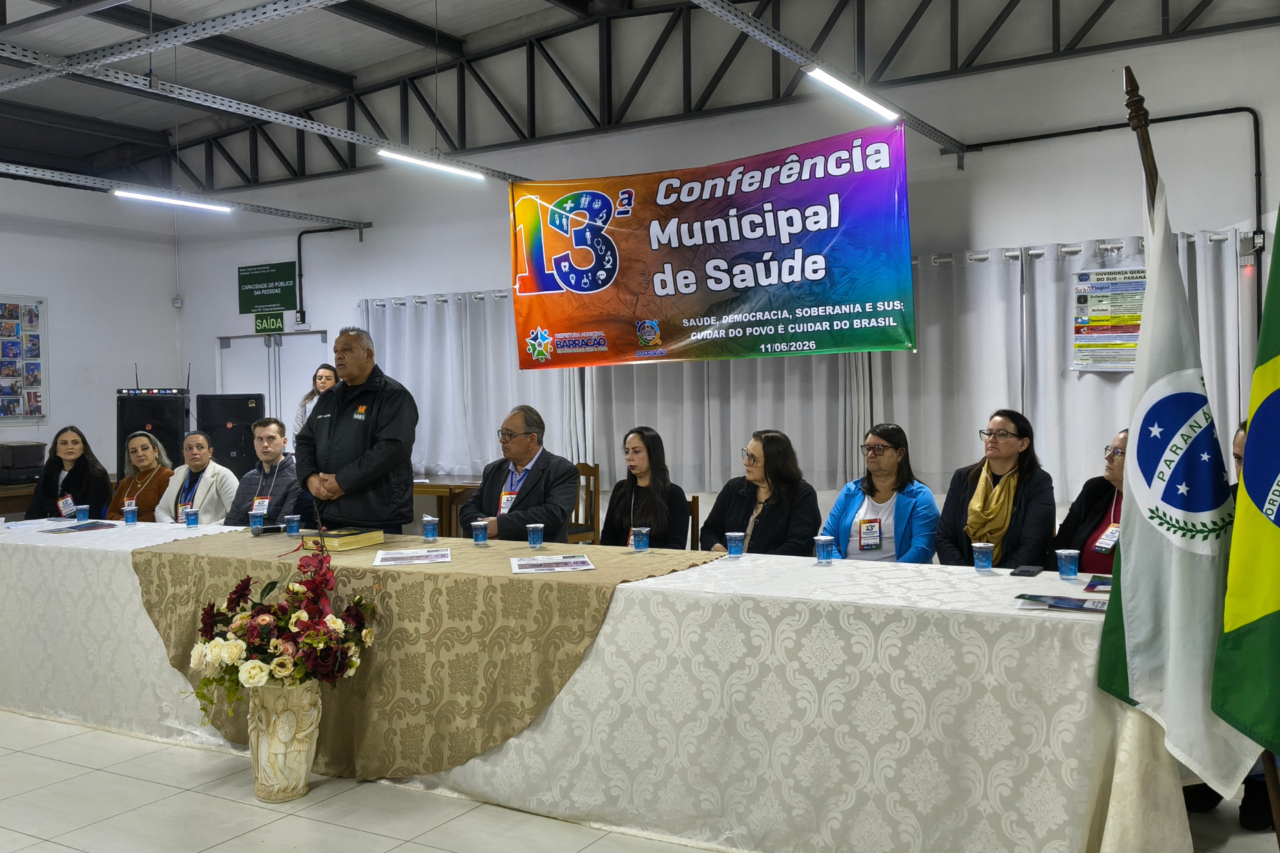 Barracão define prioridades da saúde pública durante 13ª Conferência Municipal de Saúde 4 Encontro reuniu gestores, lideranças e comunidade para discutir propostas que devem orientar o setor nos próximos quatro anos