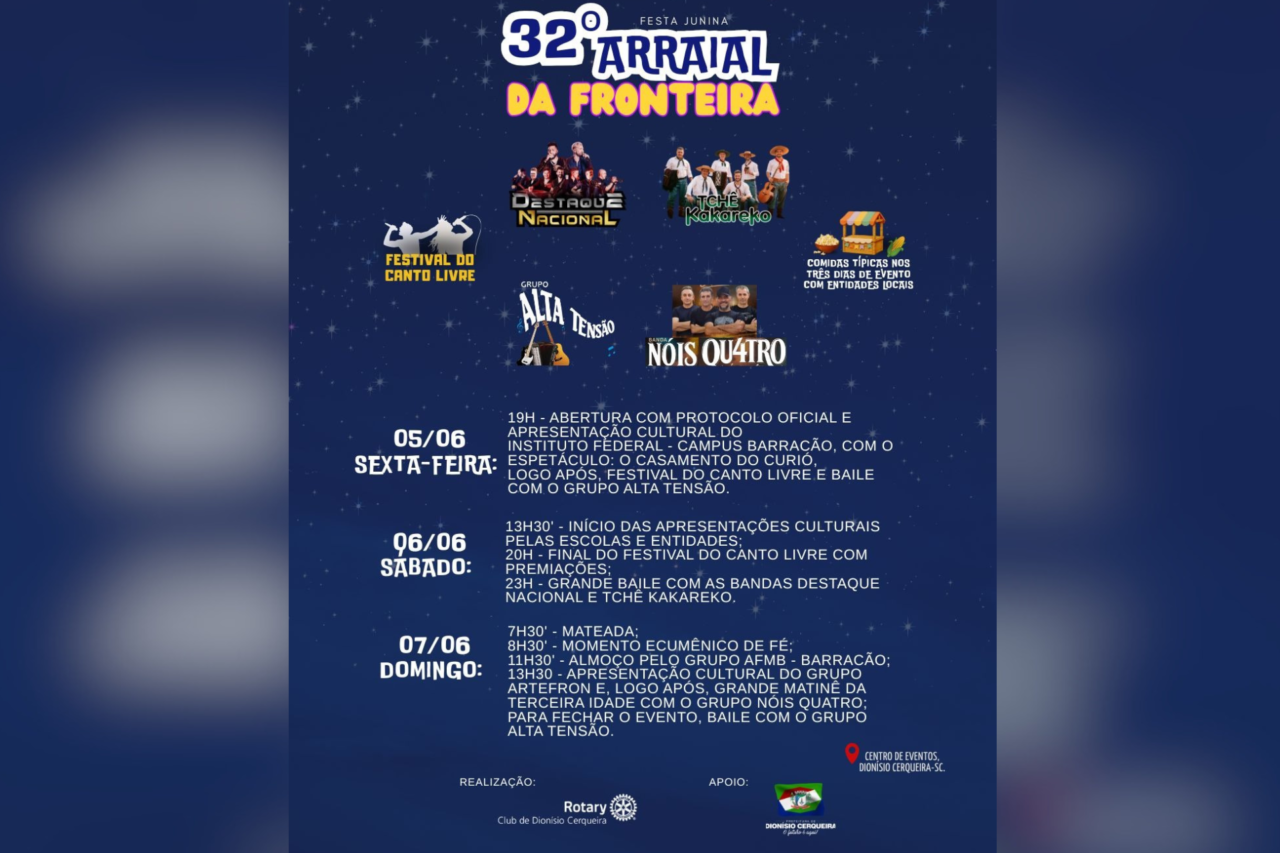 32&ordm; Arraial da Fronteira acontece neste fim de semana em Dion&iacute;sio Cerqueira