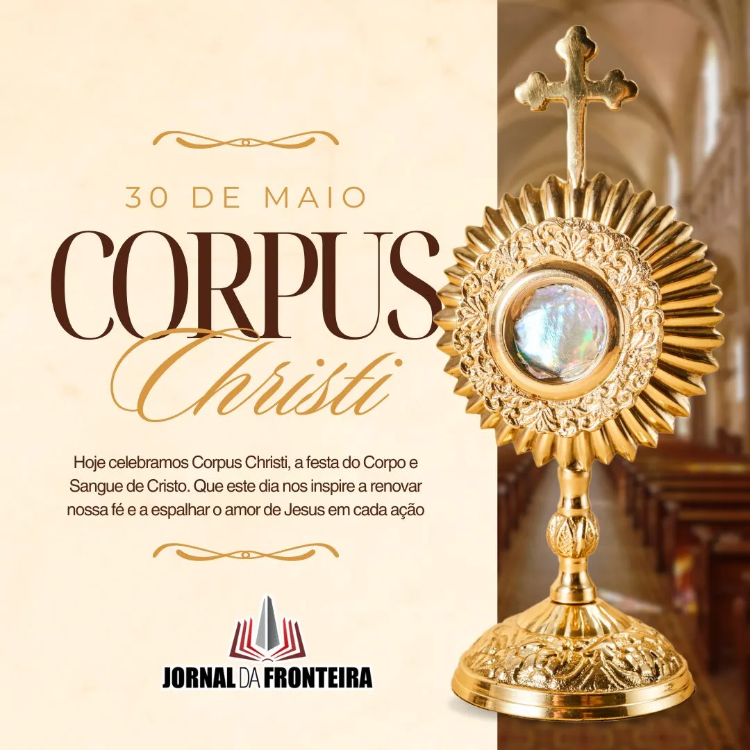 Dia de corpus christi dourado e marrom religioso post instagram