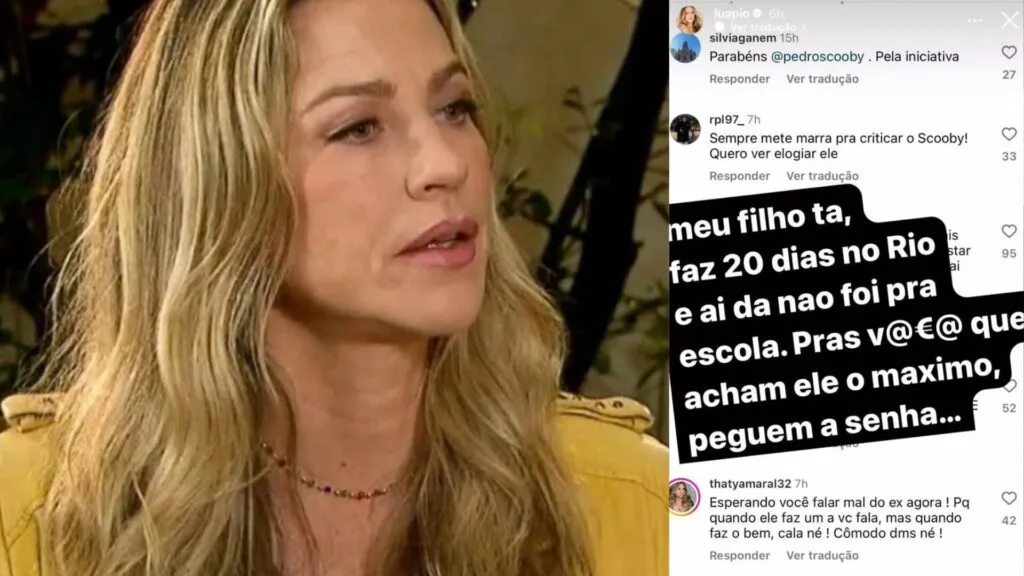 Print Luana piovani sobre Dom não ir a escola por conta do pai