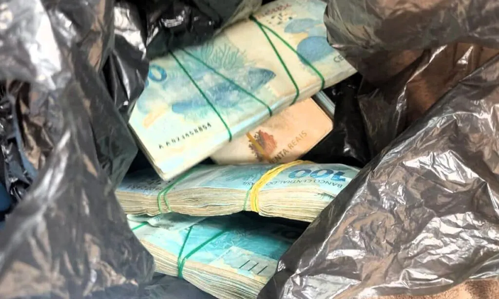 Os policiais encontraram R$ 281 mil escondidos dentro de uma garrafa térmica. Entre as mercadorias apreendidas estão celulares, videogames, perfumes e outras, provenientes do Paraguai