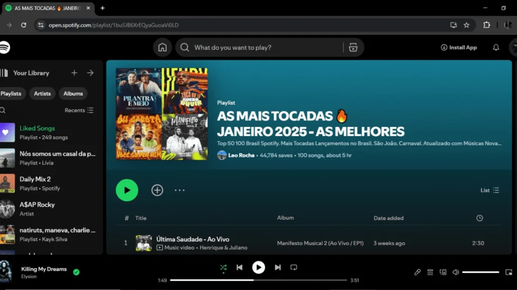 Os 10 hits e artistas mais ouvidos no Spotify Brasil em janeiro de 2025 1 Spotify Brasil