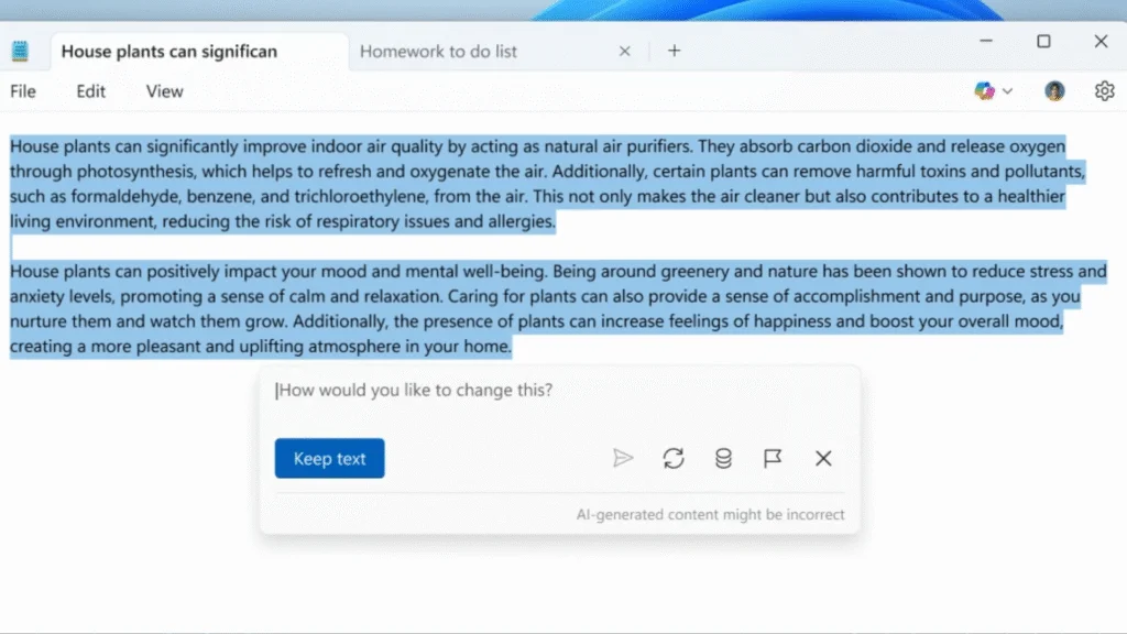 A Microsoft está introduzindo novos recursos de inteligência artificial no Windows 11, incluindo uma atualização para o Bloco de Notas (Notepad).