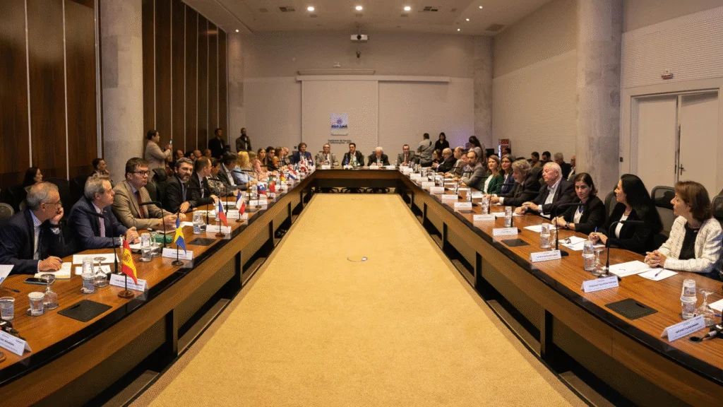 Governador Ratinho Junior se encontra com diplomatas da União Europeia para discutir parcerias em sustentabilidade, inovação e comércio.