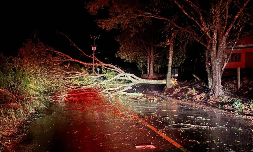 Os  bairros São Luís, Estrela, Progresso e Jardim Peperi estão entre os mais afetados pelo temporal que atingiu a cidade durante a madrugada