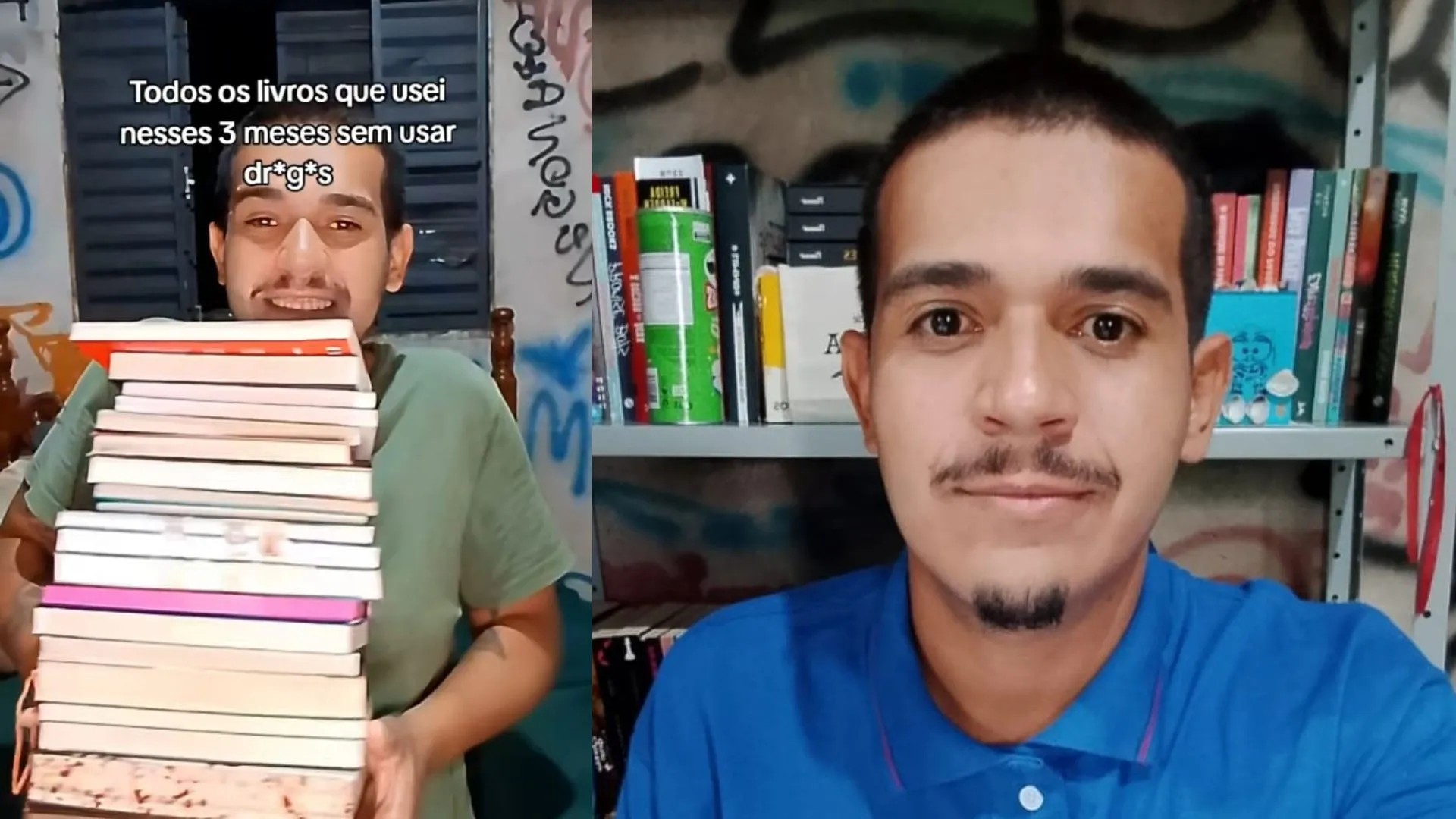 Jovem supera dependência química através da leitura