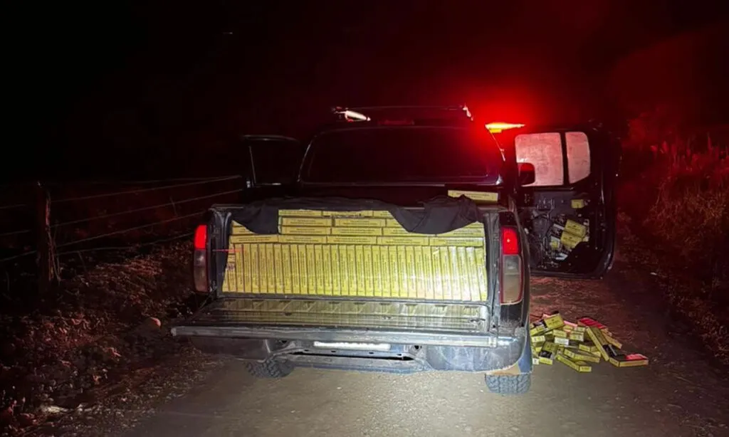 A apreensão do veículo carregado com o cigarro contrabandeado ocorreu na noite de segunda-feira, na SC 163