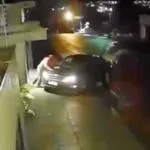 Tentativa de atropelamento é registrada por câmeras de segurança