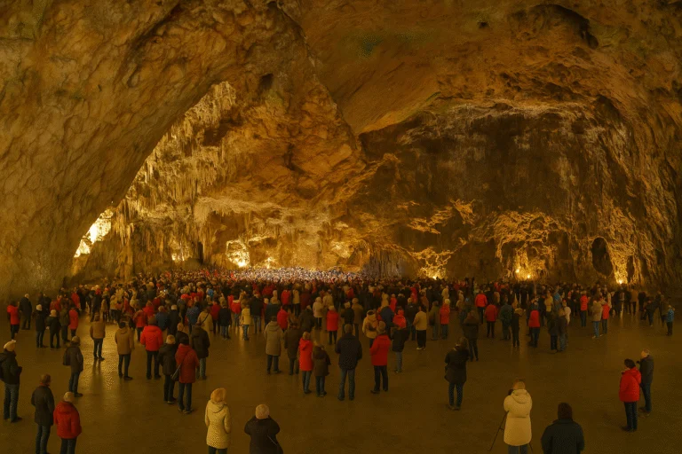 Uma caverna milenar e misteriosa atrai centenas de pessoas na Europa
