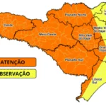 Defesa Civil alerta para chuvas fortes no Extremo-Oeste catarinense