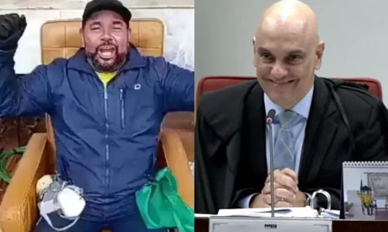 Moraes vota para condenar a 17 anos de prisão homem que sentou em ‘cadeira do Xandão’