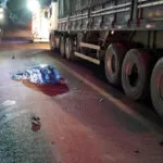 Motorista de caminhão morre atropelado por automóvel na BR 163