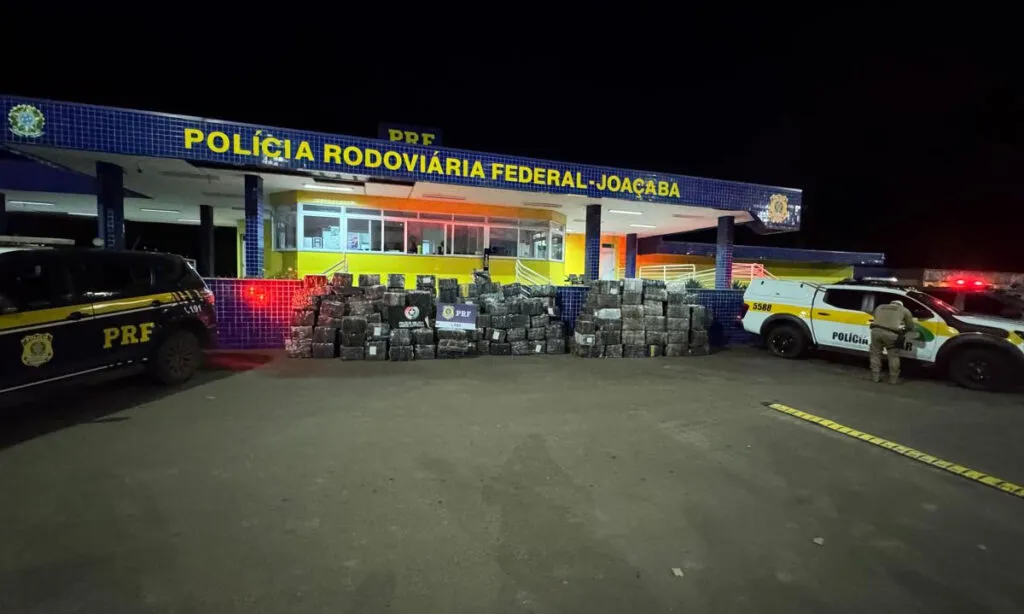 PRF e PM realizaram a maior apreensão de maconha do ano em Santa Catarina; foram apreendidas 9,4 toneladas de maconha