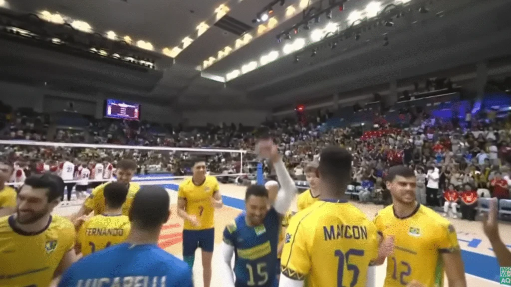Brasil vence a Alemanha por 3 sets a 1 e encerra a fase preliminar da Liga das Nações na liderança, com 11 vitórias em 12 jogos.