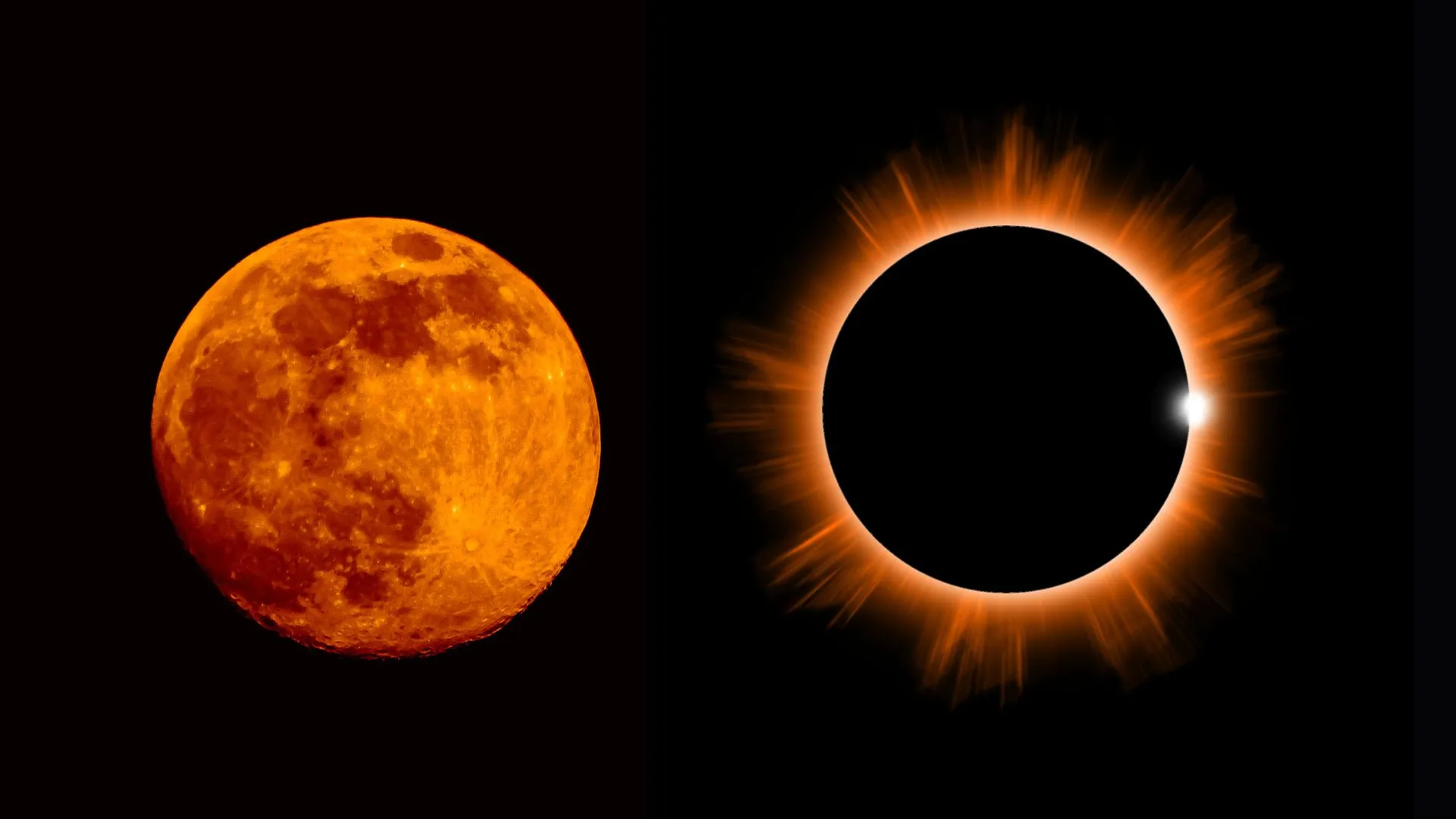 A diferença entre eclipse lunar e eclipse solar total