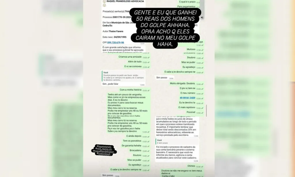 Em uma reviravolta digna de roteiro, um golpista acabou vítima do próprio plano ao tentar enganar uma moradora de São José do Cedro