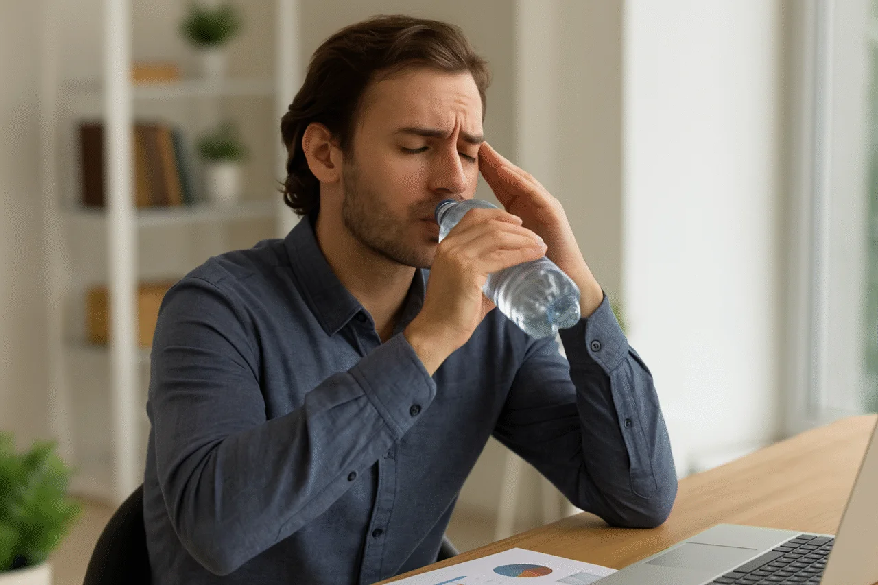 Como a desidratação leve afeta o humor e a produtividade: o que a ciência descobriu e ninguém te contou 3 Como a desidratação leve afeta o humor e a produtividade: o que a ciência descobriu e ninguém te contou