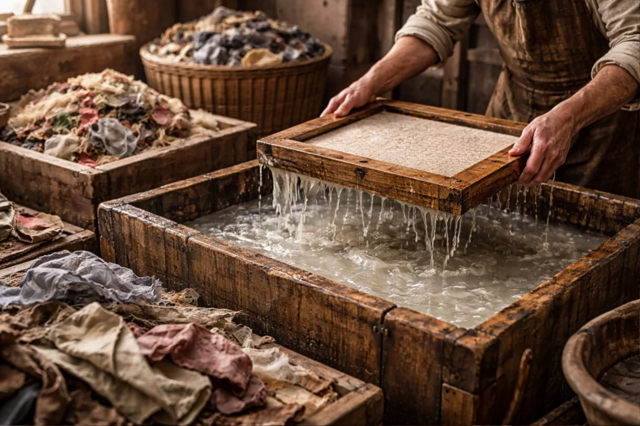 Você sabia? O papel já foi feito de roupas velhas 3 Heloisa L 49 2