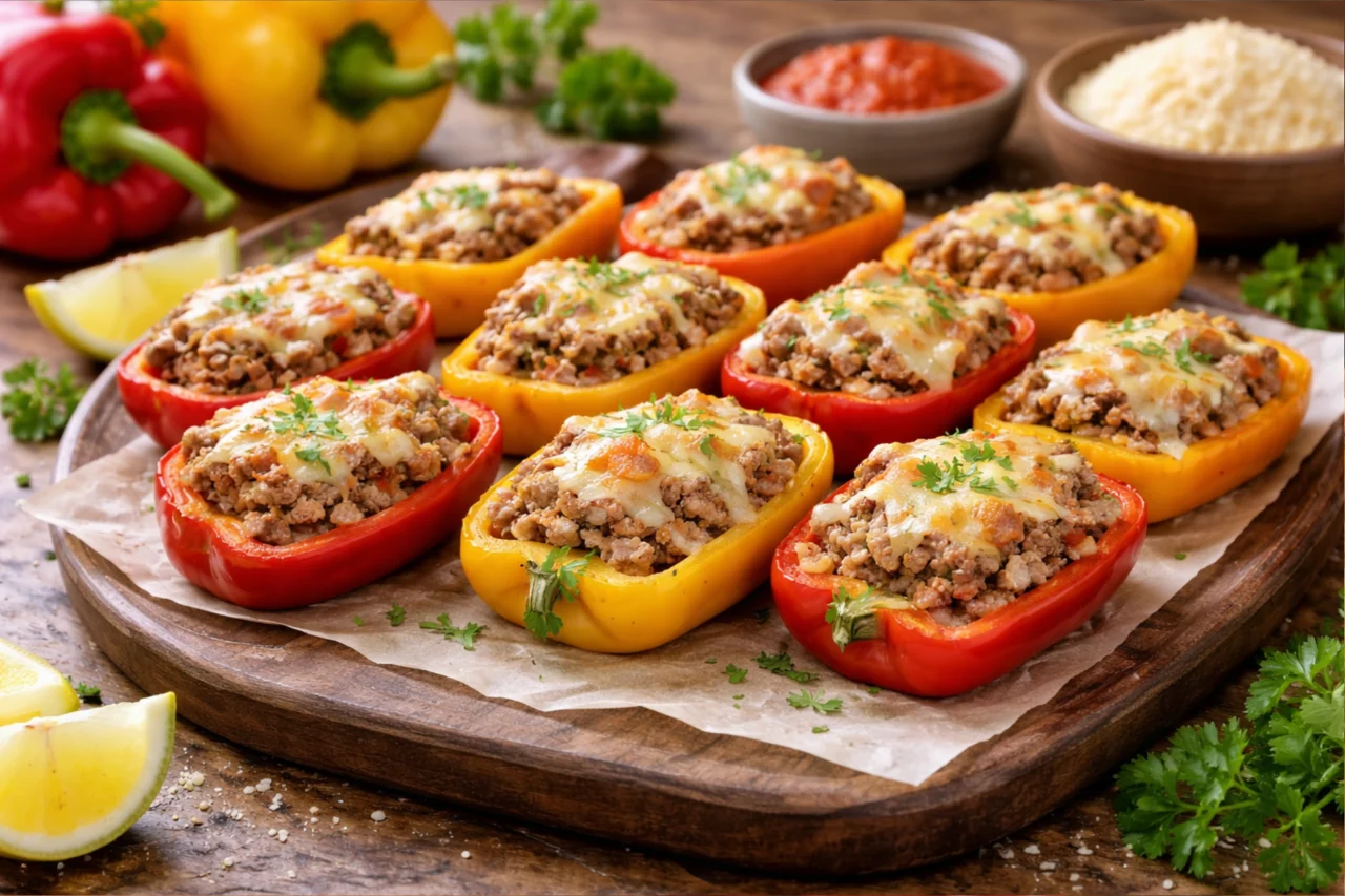 Pimentão recheado em mini porções: receita prática, colorida e perfeita para servir como entrada 15 Heloisa L 17 3