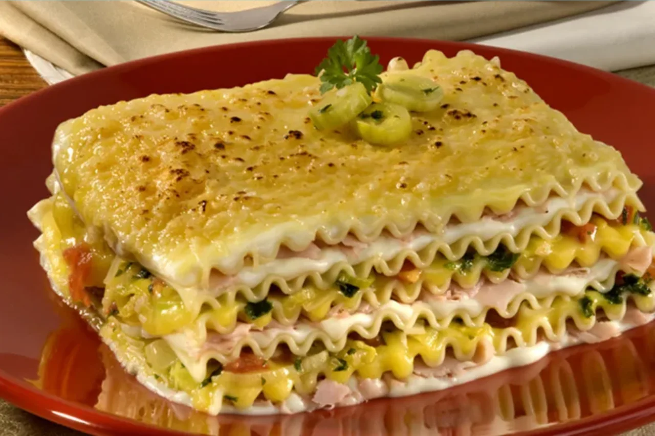 Lasanha ao creme de mandioquinha com alho-poró 3 Lasanha ao creme de mandioquinha com alho-poró