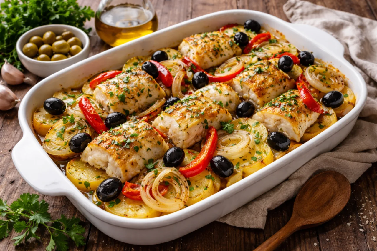 Bacalhau ao forno com batatas sabor marcante 3 Bacalhau ao forno com batatas sabor marcante