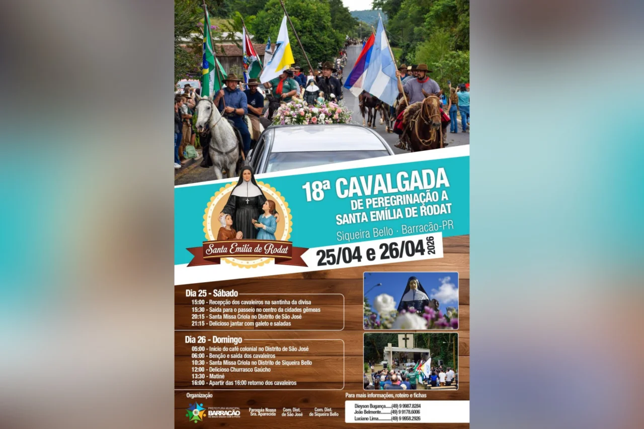 18ª Cavalgada de Peregrinação à Santa Emília de Rodat acontece neste final de semana