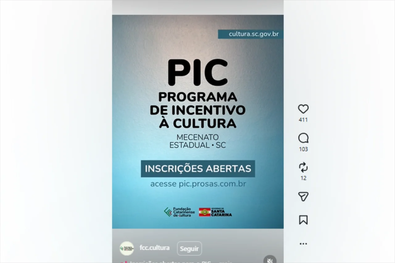 Sistema do PIC em Santa Catarina fecha em poucas horas e impede envio de projetos culturais 3 pic