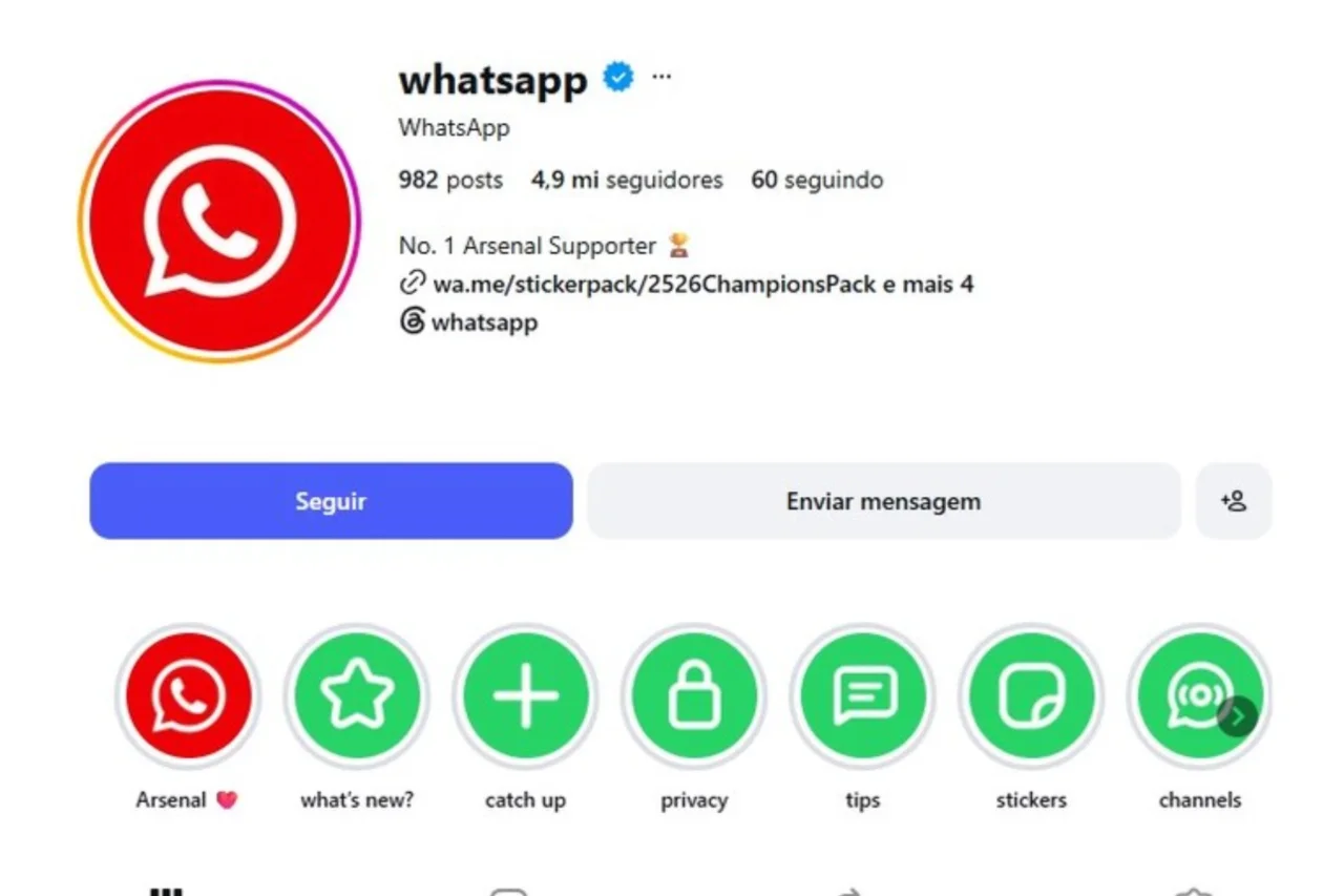 WhatsApp troca cor da logo para vermelho 29 Heloisa L 10 2