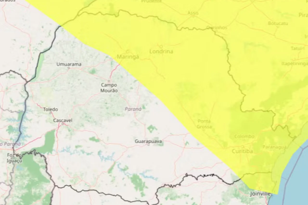 Barracão e região estão sob alerta amarelo de chuvas intensas nesta sexta-feira (19) 4 Barracão e região estão sob alerta amarelo de chuvas intensas nesta sexta-feira (19)