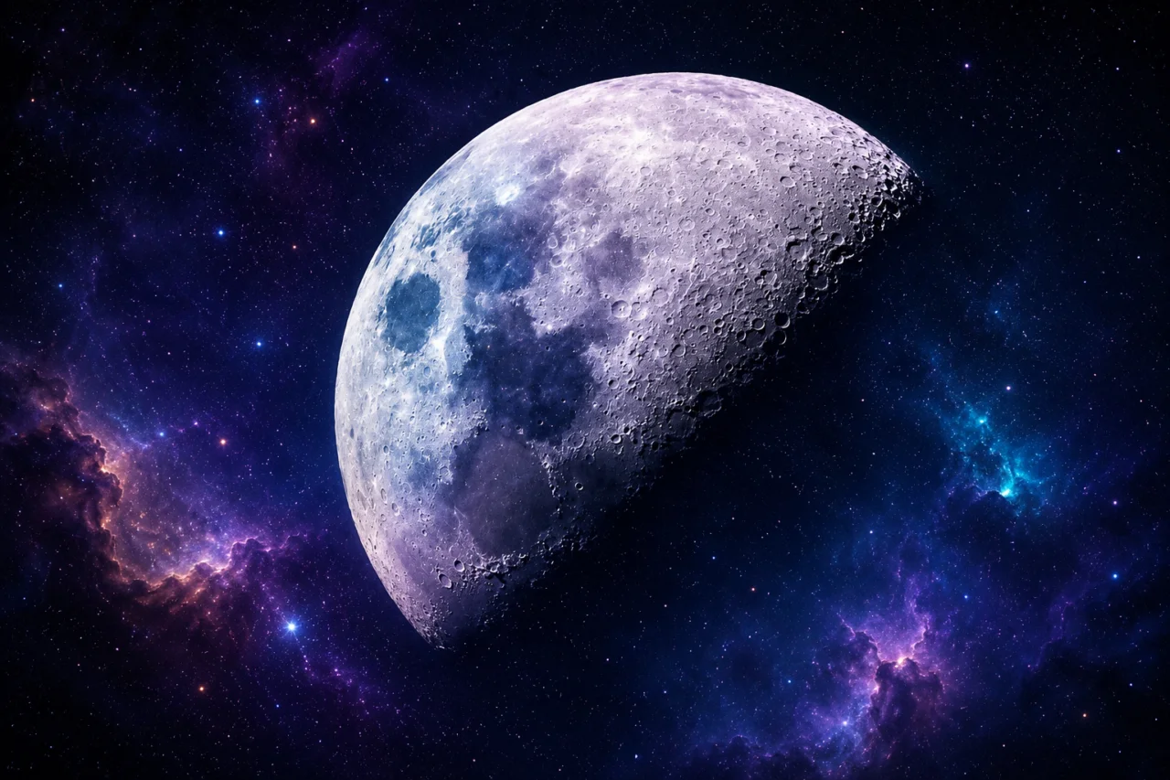 Lua hoje: fase Crescente em 22/06/2026 1 lua